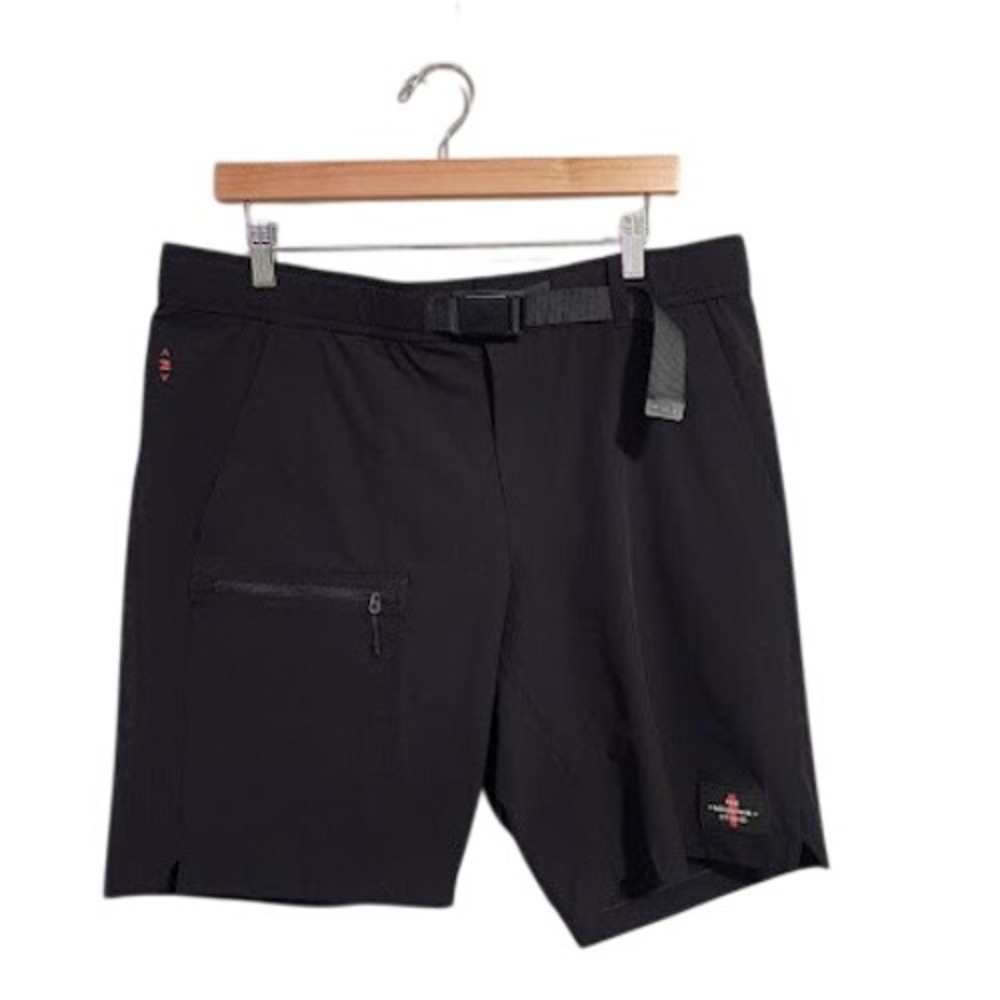 The Mountain Studio L-9 Field Shorts Black Nylon Stretch Hiking Gorpcore L